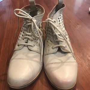 Cream Ecote Ankle Boots