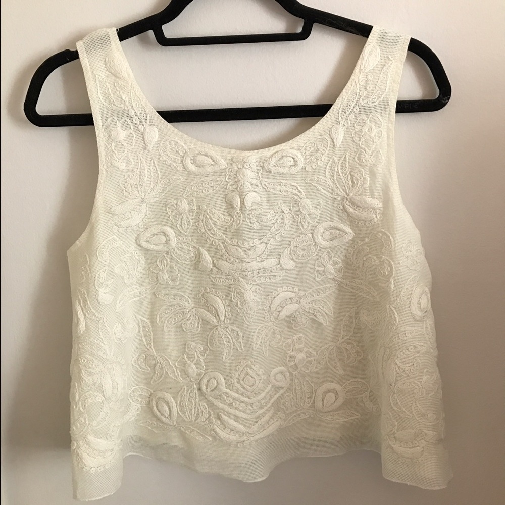 Mango white crop top