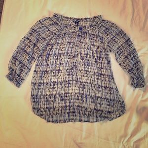 NIC+ZOE Patterned Flowy Top Medium