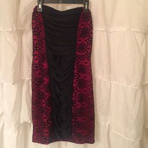 Red and black lace Foreign Exchange dress