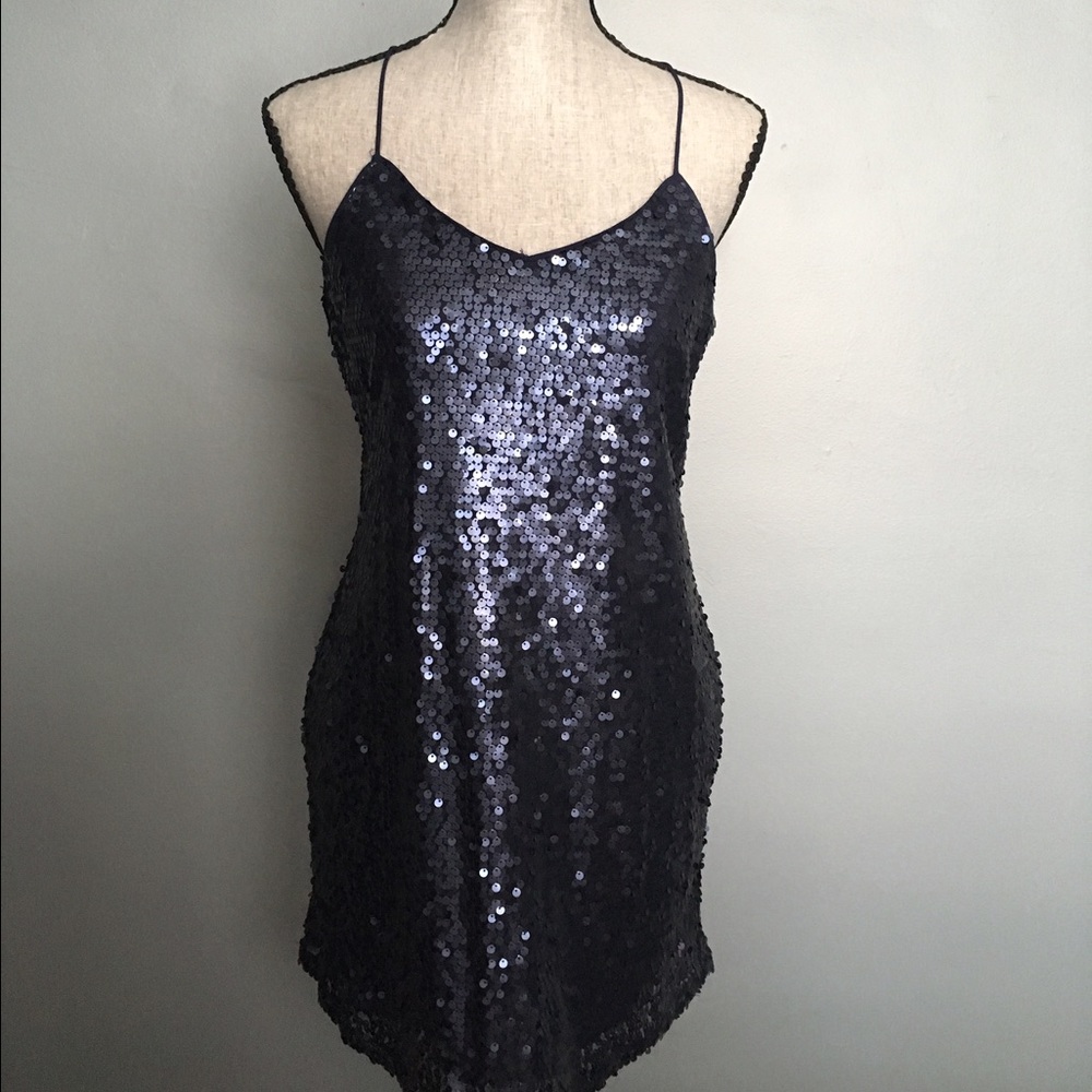 Navy Sequin Express Dress