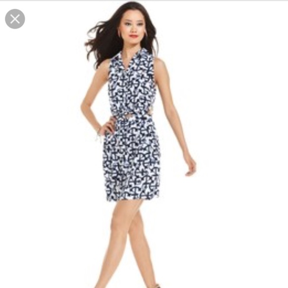 Rachel Roy Print Dress With Cutouts - Picture 6 of 7