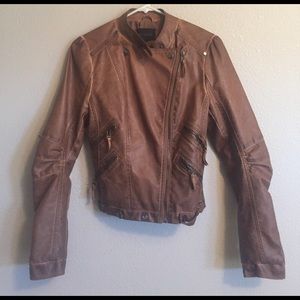 Soft distressed faux leather vest