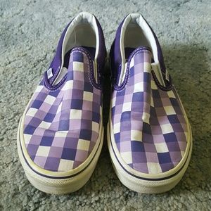 Purple checkered vans