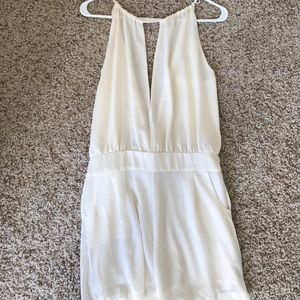 Women's low cut back and front romper