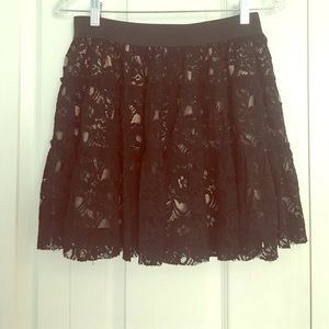 Black lace skirt