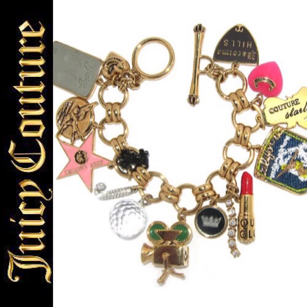 RARE 2005 Juicy Couture Charm "Hollywood" Bracelet