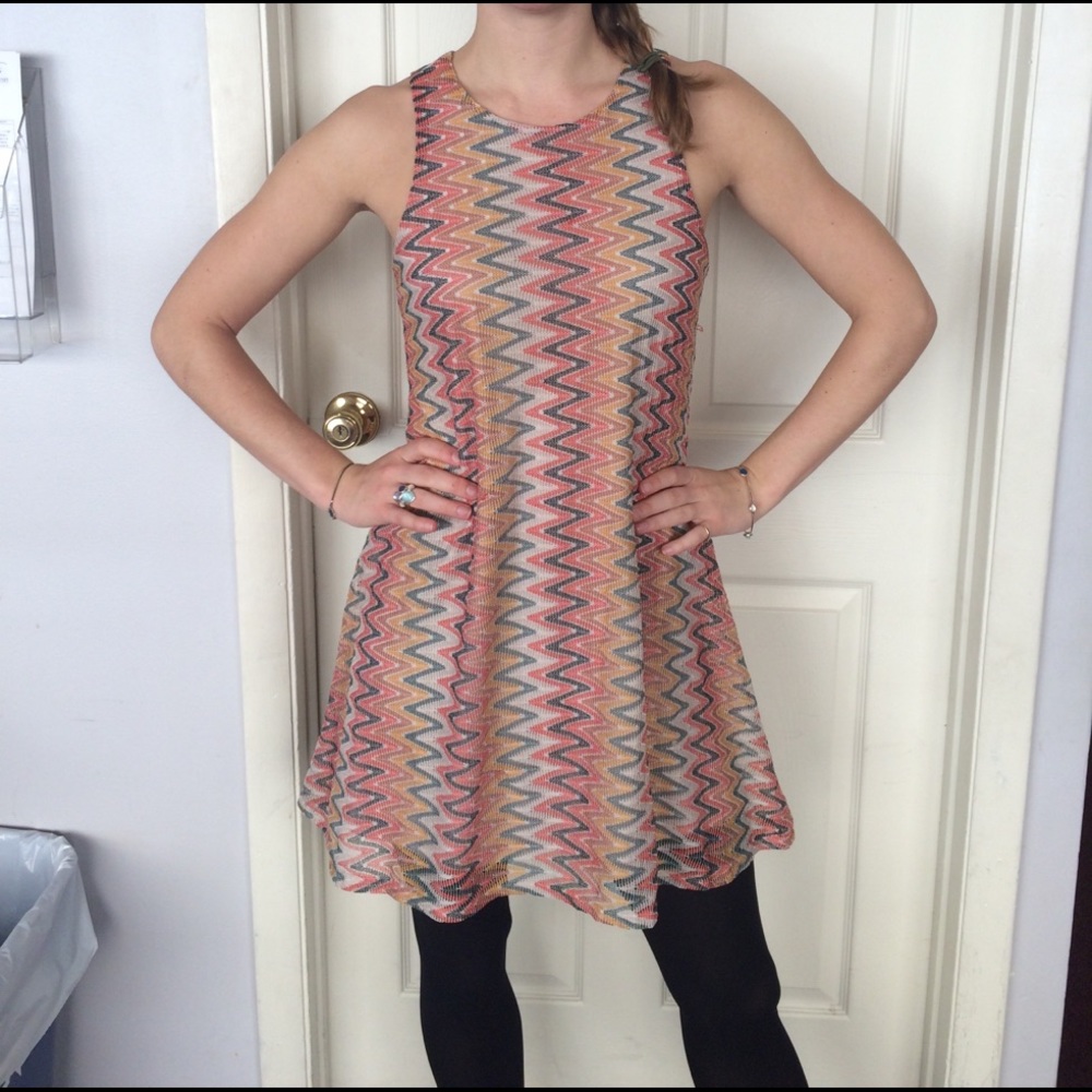 70s inspired chevron dress