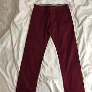 Calvin Klein Maroon Khaki Pants