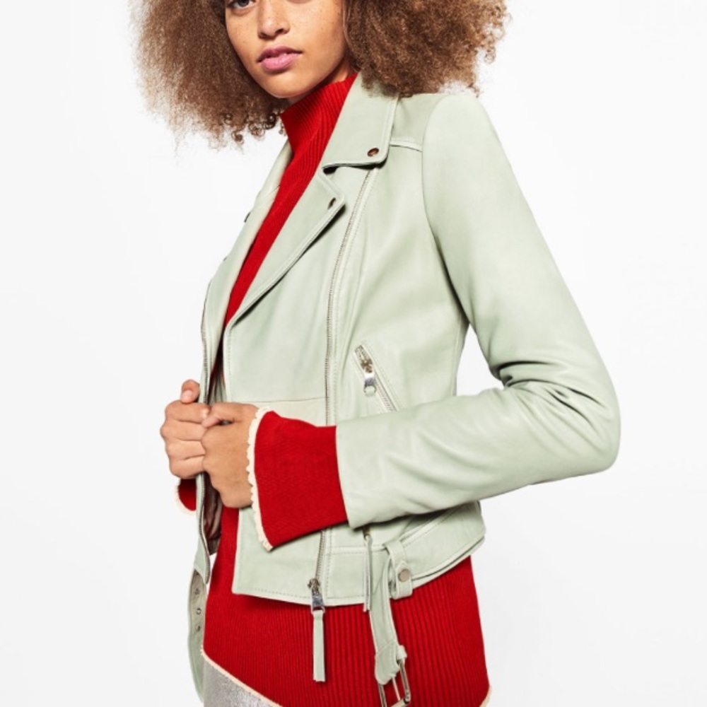 ZARA LEATHER BIKER JACKET