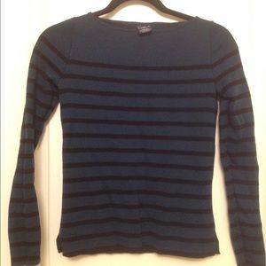 Gap green and black striped wool sweater