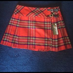 Red plaid skirt/ kilt