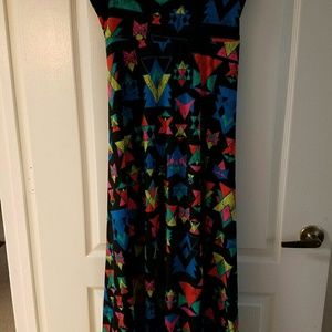 Lularoe Maxi Black Background Neon design
