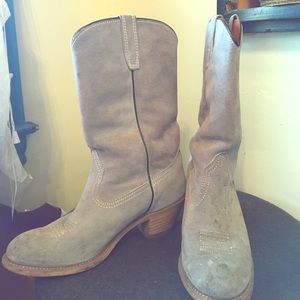 Powder blue cow boy boots