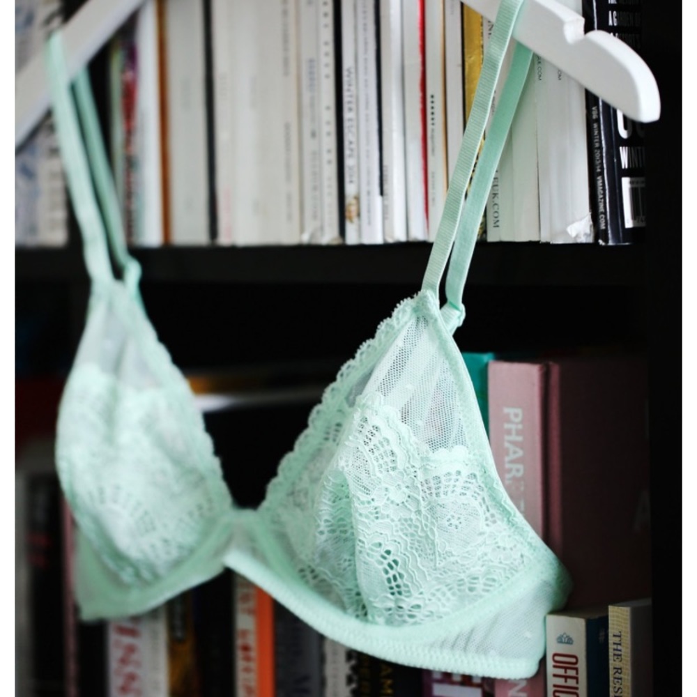 free people lace triangle bra