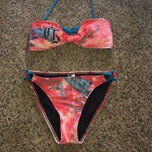 Rare crash & burn bandeau bikini