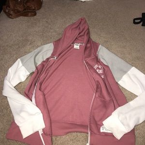 Brand new pink zip up sweatshirt