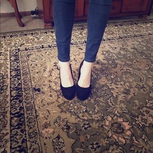Forever 21 black suede heels.