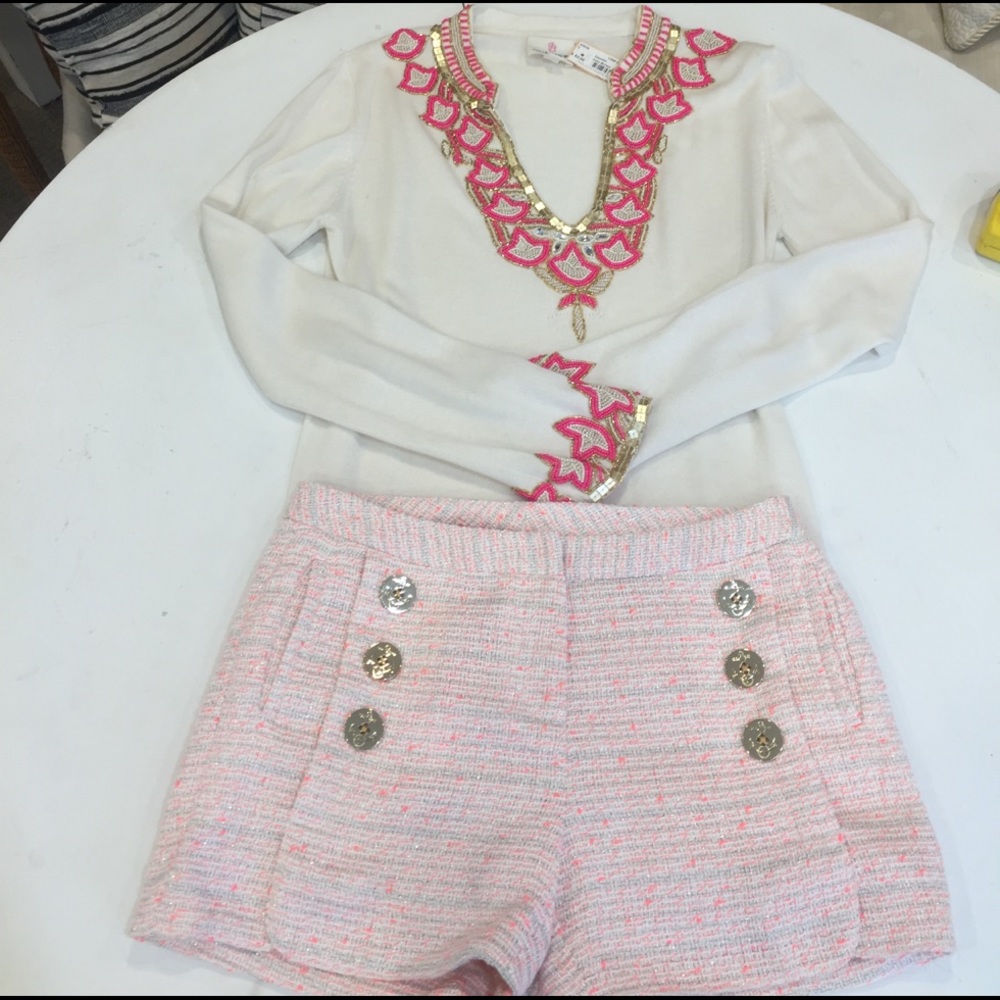 Julie Brown tweed shorts