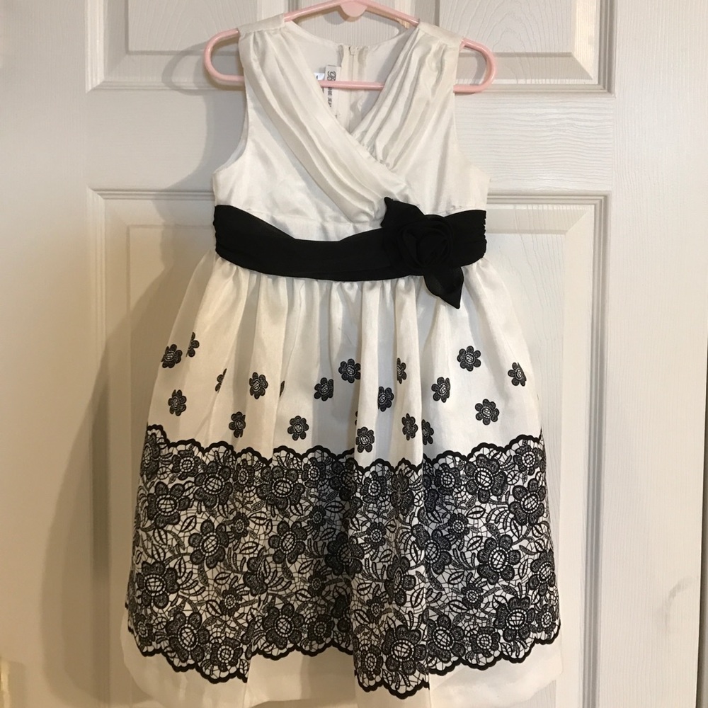 Black and white formal dress