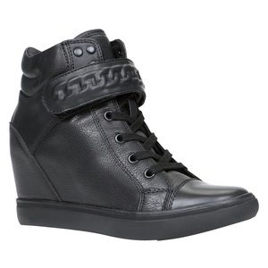 Aldo Kainer Black Sneaker Wedges