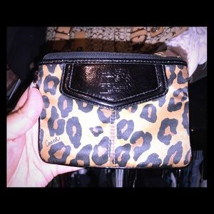 Coach Wristlet Leopard Print