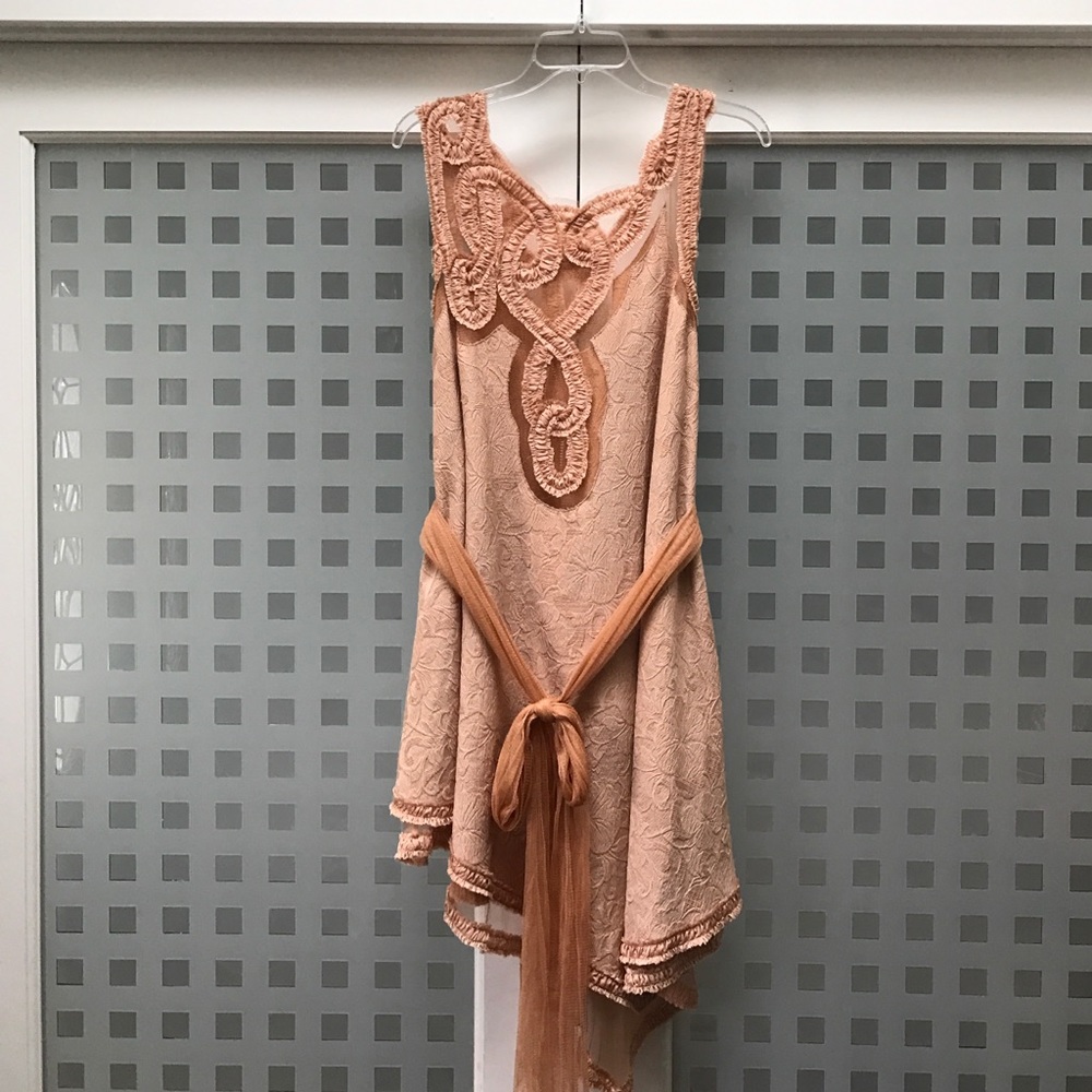 Blush asymmetrical Dress by Jean Paul Gaultier