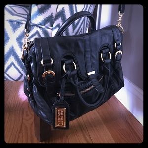 Badgley Mischka black leather bag