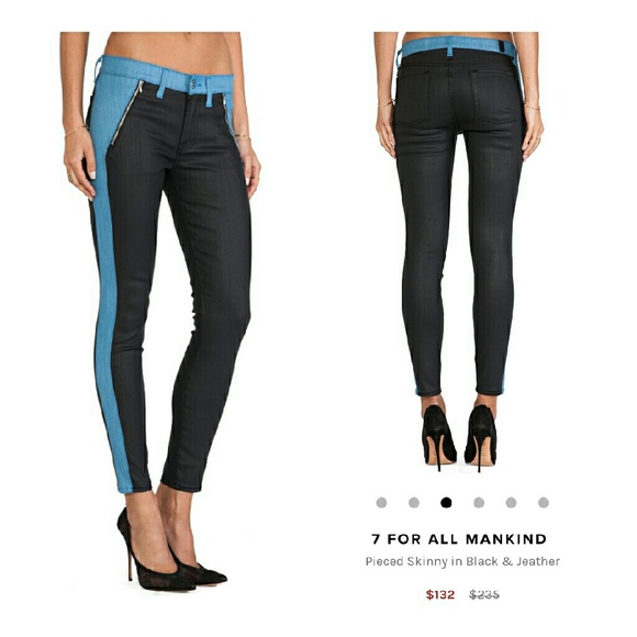 7 FOR ALL MANKIND PIECED SKINNY JEANS - Picture 2 of 5