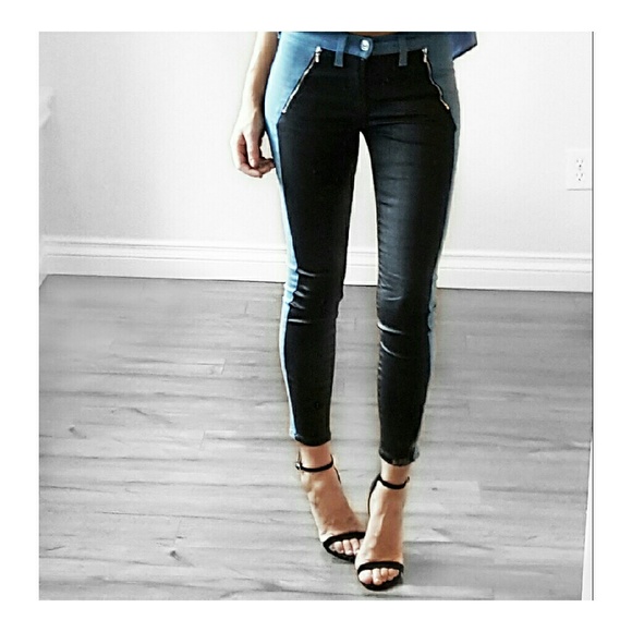 7 FOR ALL MANKIND PIECED SKINNY JEANS - Picture 3 of 5