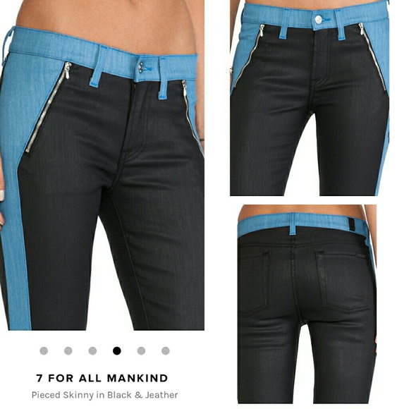 7 FOR ALL MANKIND PIECED SKINNY JEANS - Picture 4 of 5