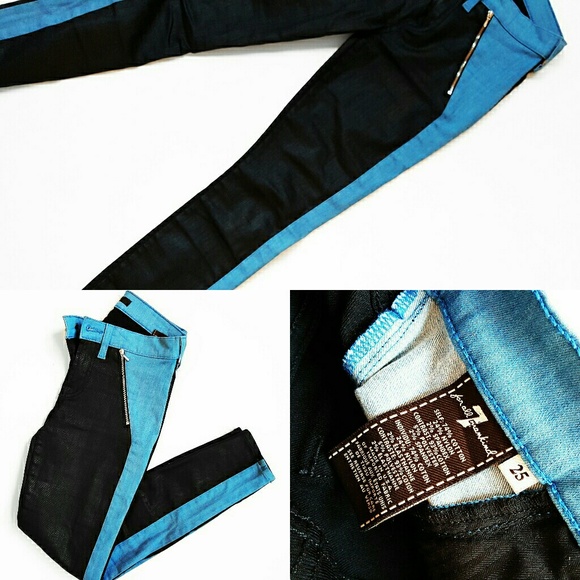 7 FOR ALL MANKIND PIECED SKINNY JEANS - Picture 5 of 5