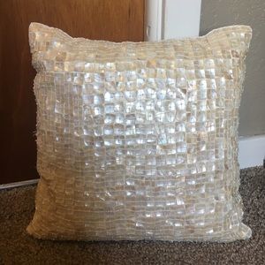 Off-white decorative pillow