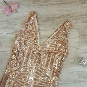 🌟 LAST ONE 🌟 Copper Sequined Evening Dress