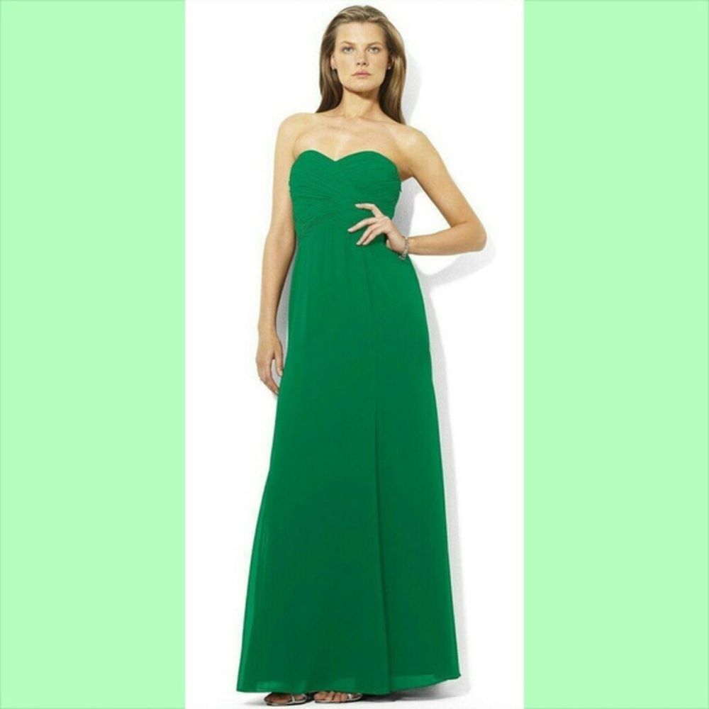 Ralph Lauren Emerald Green Gorgeous Gown