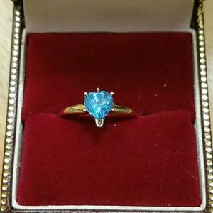 Blue Topaz solitaire