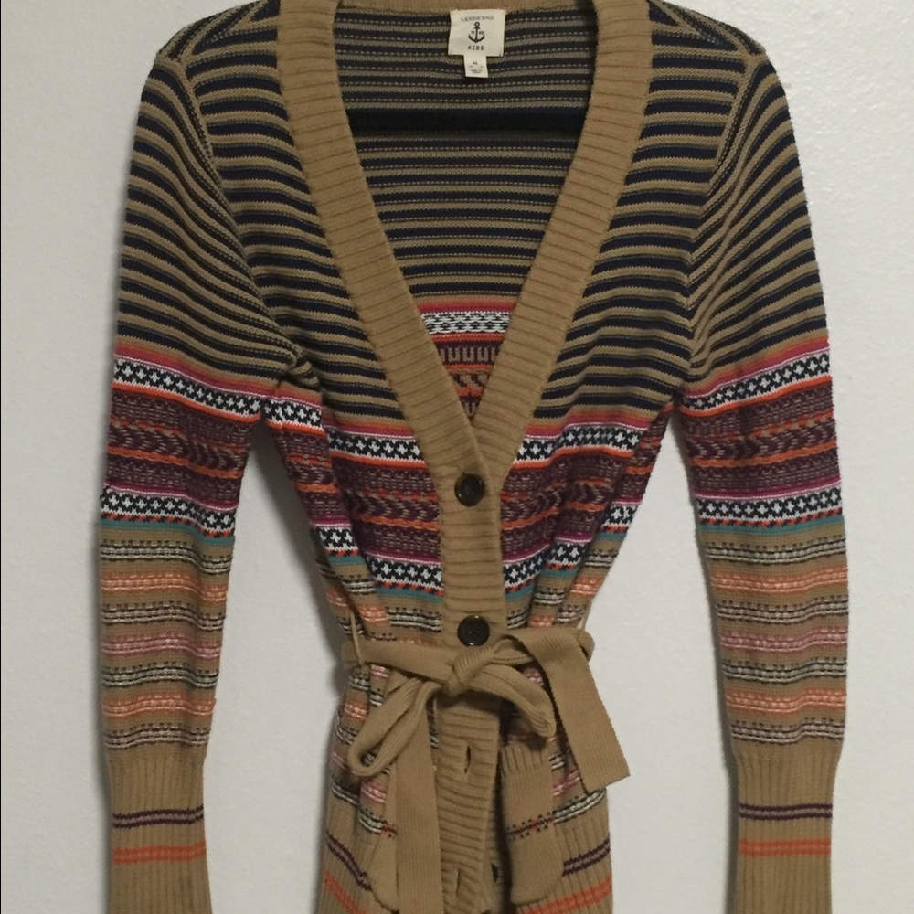 Land's End knit cardigan sweater