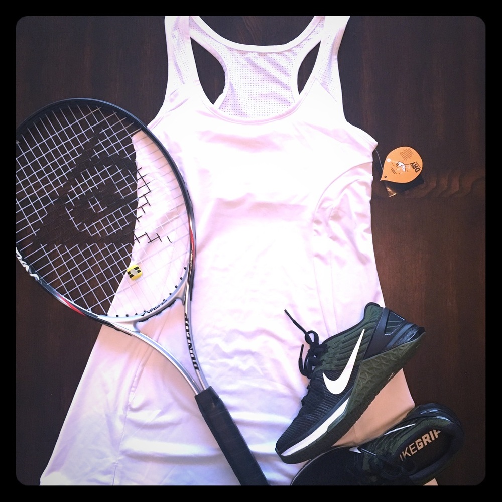 NWT white tennis dress with UV protection