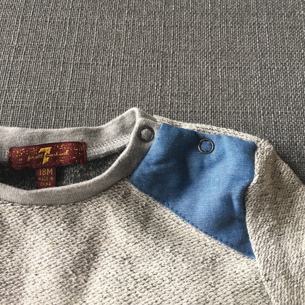 7 for all mankind sweatshirt 12 months - Picture 3 of 4