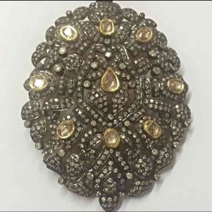 Custom Made/Handmade 12K Gold Diamond Large Pendan