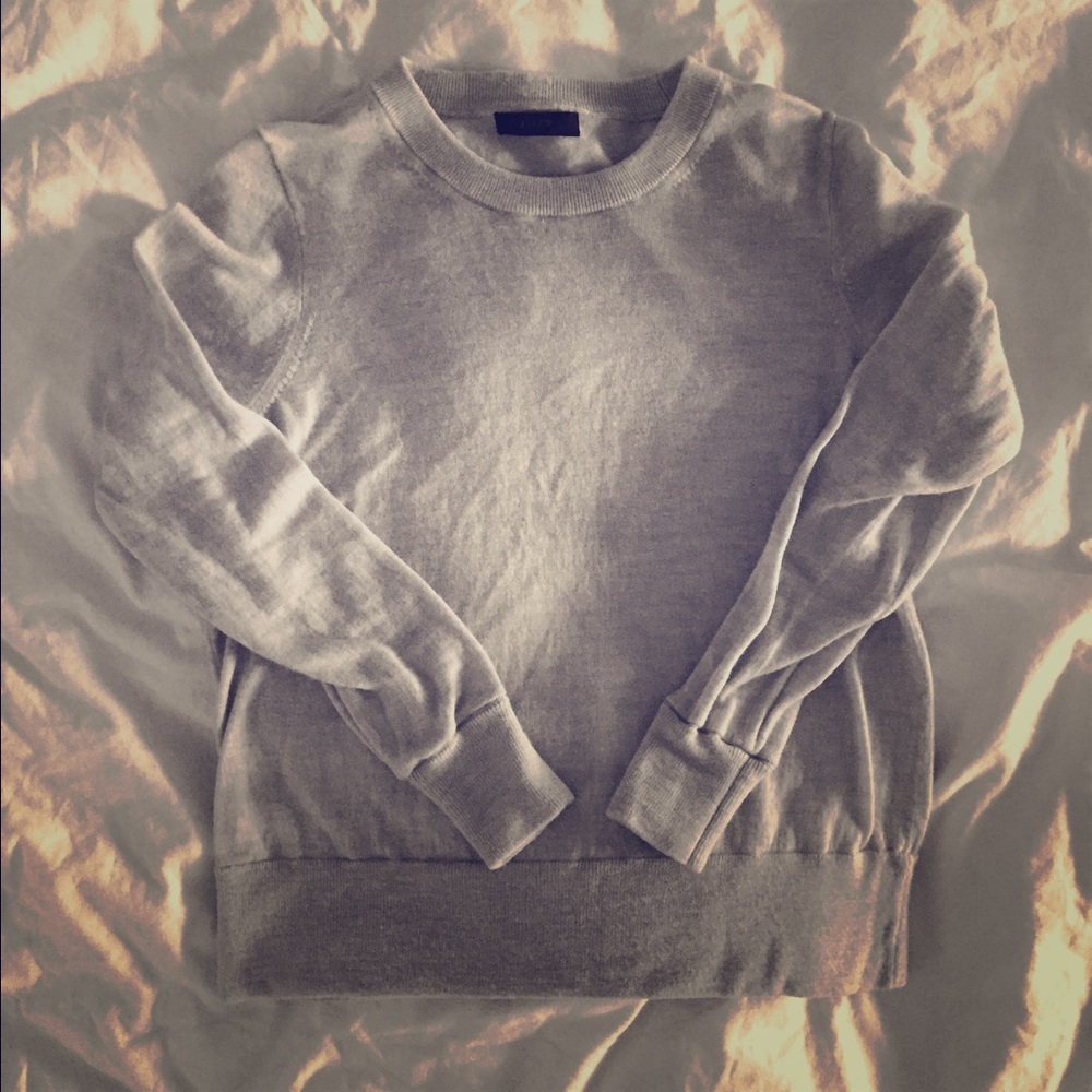 Grey J crew knit sweater