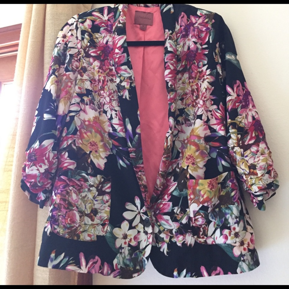 Silk Floral Print Jacket