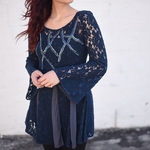 Free People Lace Embellished Dress