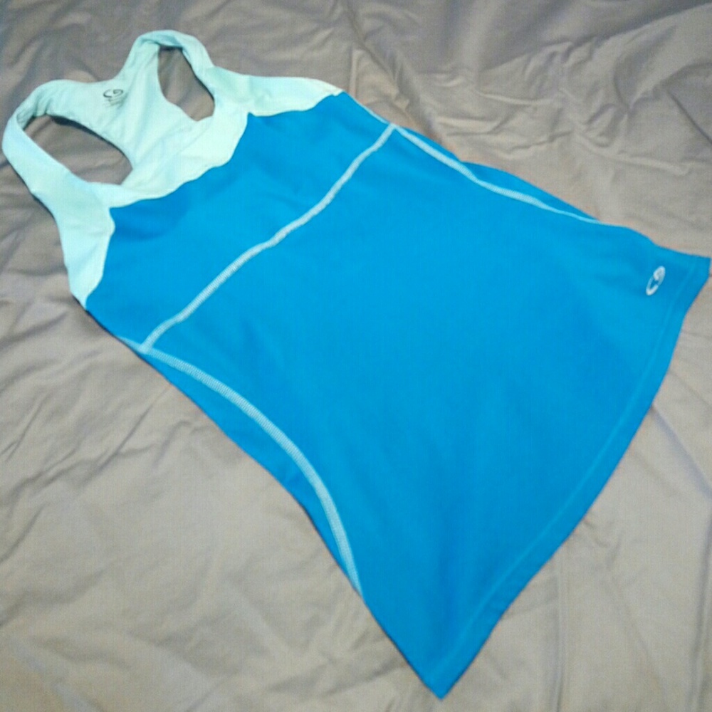 Blue workout tank