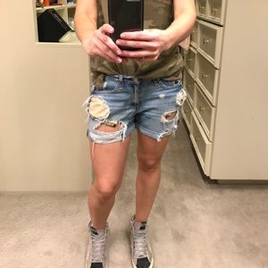 Rag & bone distressed denim shorts