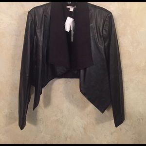 Faux leather, faux suede, material jacket