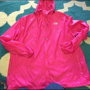 North face neon pink men's rain pullover