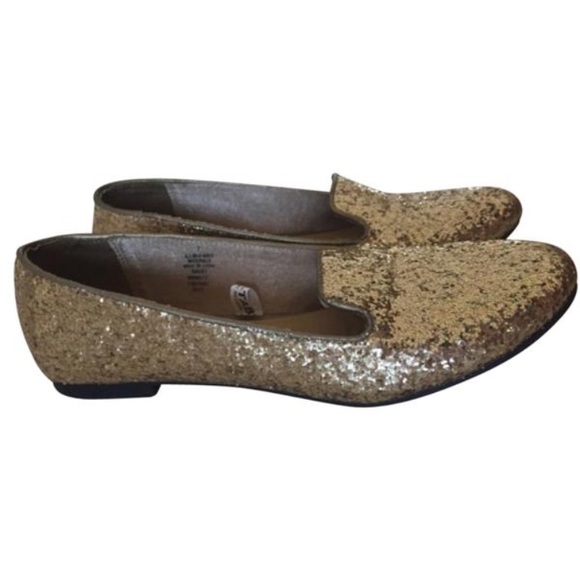Mossimo Supply Gold Sequin Flats size 7 - Picture 2 of 3