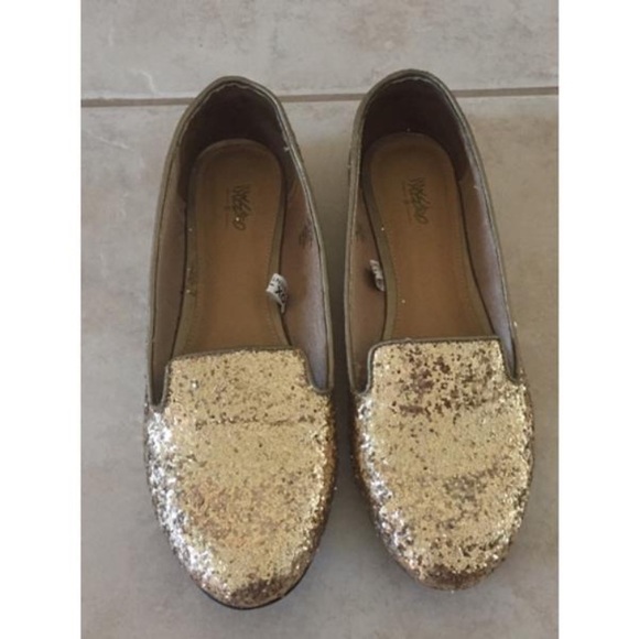 Mossimo Supply Gold Sequin Flats size 7 - Picture 3 of 3