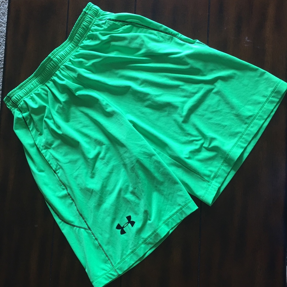 Under Armour Gym shorts Lime Green like new